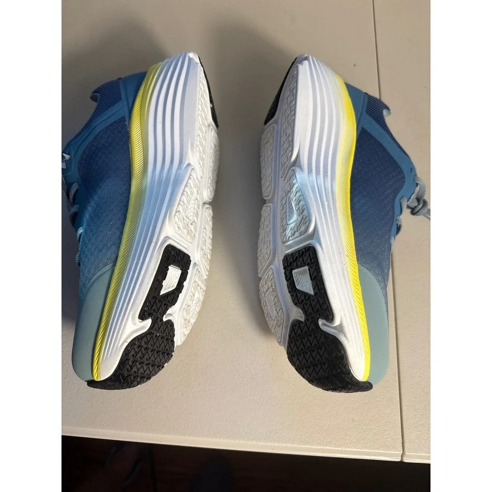 Skechers Mens GOrun Max Cushioning Blue Yellow Sneakers 220063 Sz 11.5